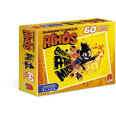 Quebra-cabeça Athos Game 60 Peças Algazarra Encaixe Fácil