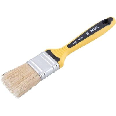 Pincel Profissional 419-4 Trincha Dupla Cerdas Suaves Verniz Amarelo Atlas