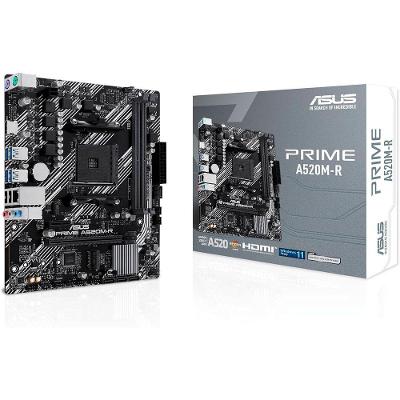 Placa-mãe Asus Prime A520M-R AMD AM4 DDR4 Micro-ATX Slot M.2