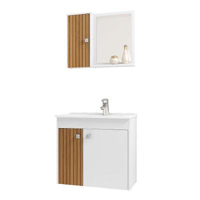 Conjunto de Banheiro Munique II 2 Portas 56CM Branco Bechara Móveis