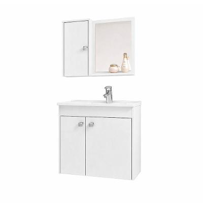 Conjunto de Banheiro Munique II 2 Portas com Espelheira Branco Bechara Móveis