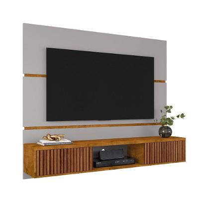 Painel para TV Âmbar 65" 160CM MDP Ripado Off White Bechara