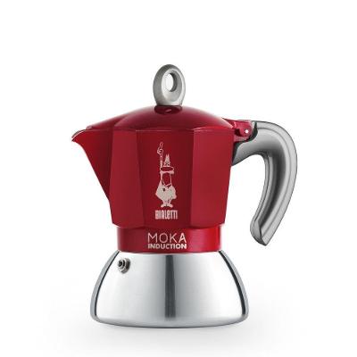 Cafeteira Moka 2 Xícaras Alumínio e Aço Inox Vermelha Bialetti