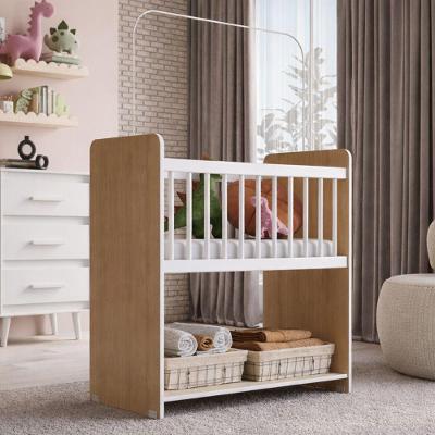 Mini Berço Fixo Moisés Toy com Colchão 89cm Branco Desk Design