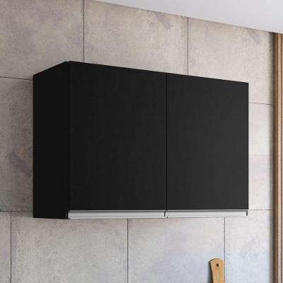 Armário Aéreo Andréia 80CM 2 Portas MDP Bater Preto Desk Design