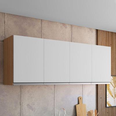 Armário Aéreo Andréia 150cm 4 Portas MDP Bater Amêndoa Desk Design