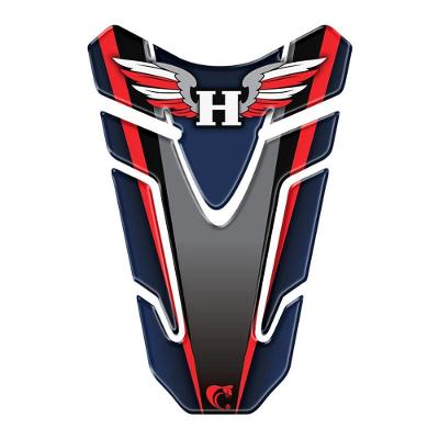 Adesivo Protetor de Tanque Moto Universal Resinado 3D Asas Azul