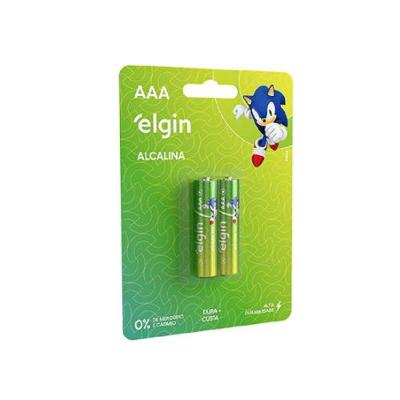 Pilha Alcalina AAA Palito Elgin 2 Unidades Alta Durabilidade