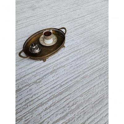 Tapete Glamour Retangular 200X250CM Base Juta Estilo Clássico Bege Edantex