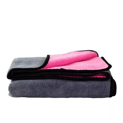 Toalha Microfibra Rosa 50x80CM Alta Absorção Aveludada Ecomais