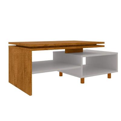 Mesa de Centro Lima Retangular Madeira 90CM Cinamomo e Off-white