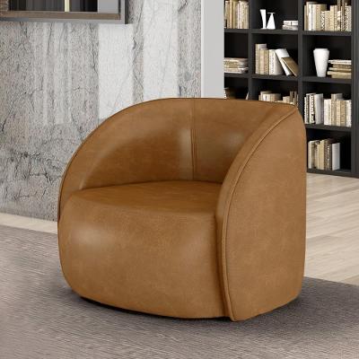 Poltrona Decorativa Clarke PU Espuma D26 Caramelo Manchado Gran Belo