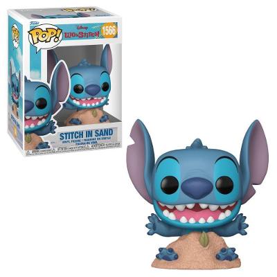 Boneco Colecionável Funko Pop! Stitch na Areia Vinil Azul 9cm