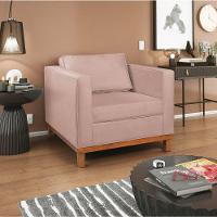 Kit Sofá 2 E 3 Lugares E 2 Poltronas Europa 180 Cm Suede - Amarena Móveis Rosê - 8