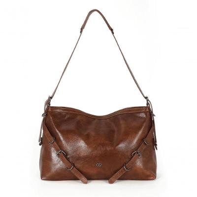 Bolsa de Ombro Gash BS72996GA Poliuretano 38x26x12cm Marrom Feminina