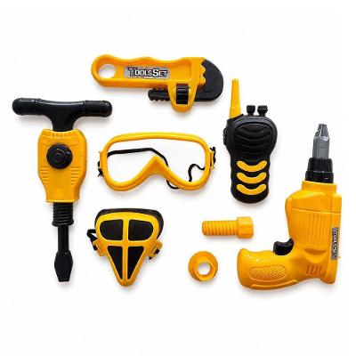 Kit Ferramentas e EPI de Brinquedo Faz de Conta Amarelo Draik
