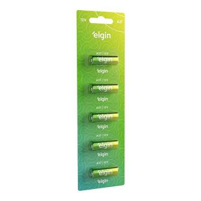 Pilha Alcalina Elgin A27 12V 5 Unidades Alta Duracao