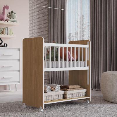 Mini Berço Moisés Toy com Colchão e Rodízios 89cm Branco Desk Design