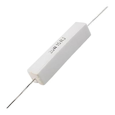 Resistor Constanta Fio 20W 15R Axial Porcelana Branca 10 Unidades Grupo MXT
