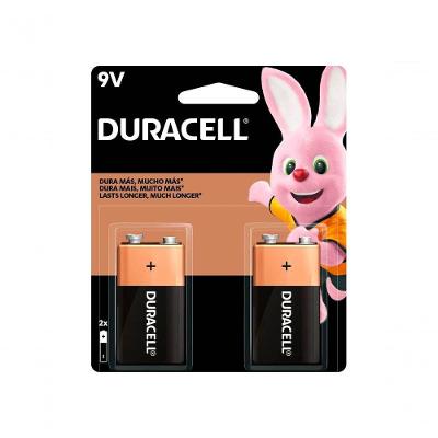 Bateria Alcalina Duracell MN1604 9V com 2 Pilhas Preservação de Energia