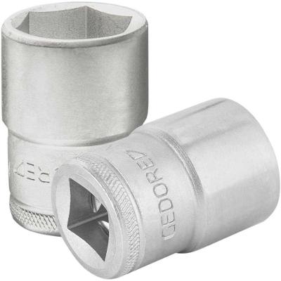 Soquete Sextavado 20MM 1-2 Aço Cromo Vanádio Cromado Prata Gedore