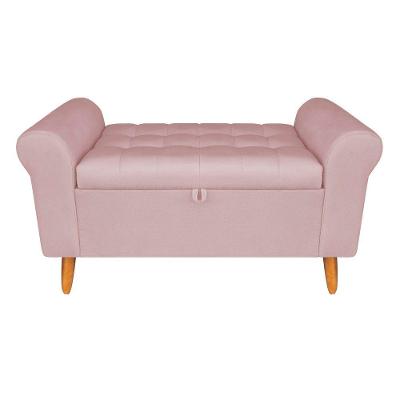 Recamier Bau Rio 140CM Suede Rose Madeira Inova Decor