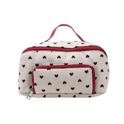 Necessaire Angle Bolso Coração Estruturada Poliéster Organizadora Imaginarium