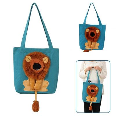 Bolsa de Transporte para Pets Ideal Importados BSL3906 Estampa Leão Azul