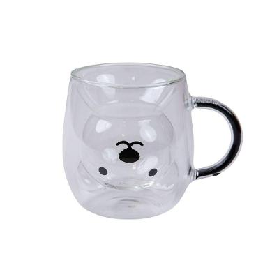 Caneca de Vidro Urso com Glitter 250ML Transparente Imaginarium