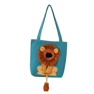 Bolsa de Transporte para Pets Ideal Importados BSL3905 Estampa Leão Azul