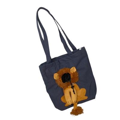 Bolsa de Transporte Pets Ideal Importados BSL3906 Leão Náilon Azul
