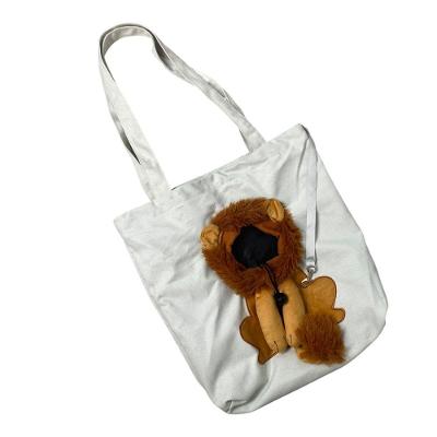 Bolsa de Transporte para Pets Ideal Importados BSL3906 Estampa Leão Branco