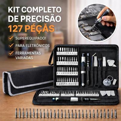Kit Chaves de Precisão 127 Peças para Eletrônicos com Estojo ELG