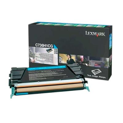 Toner Lexmark C736H1CG Ciano para C736dn X738dte 10.000 Páginas