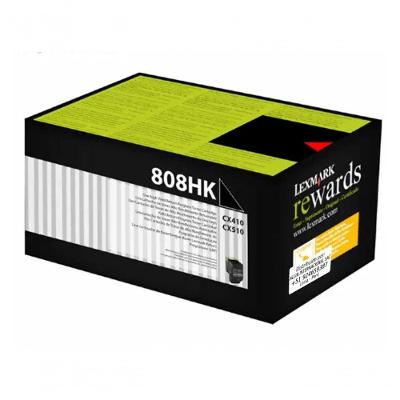 Toner Lexmark 808HK 80C8HK0 Preto Original para CX410 e CX510