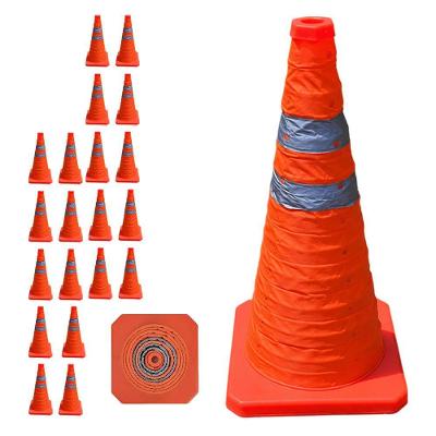 Kit 20 Cones Retrátil SU-CONE1-1 70CM Refletivo Laranja Leva Pra Malhar