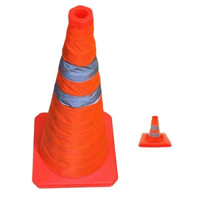 Cone de Obra Retrátil SU-CONE3-1 50cm Faixas Refletivas Laranja Leva Pra Malhar
