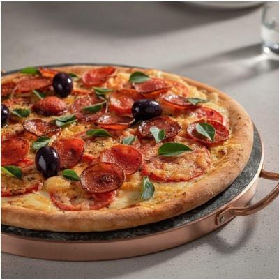 Forma de Pizza Pedra Sabão 27CM Retém Temperatura Industria São Jose