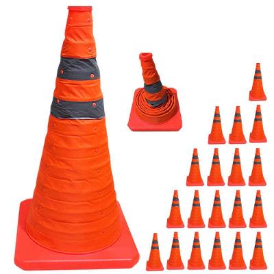 Kit 19 Cones Retráteis SU-CONE2-1 Refletivos 40cm Laranja Leva Pra Malhar