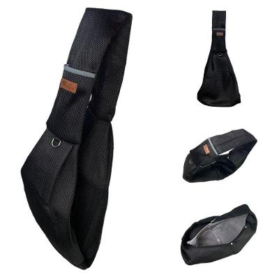 Bolsa de Transporte Pet Leva Pra Malhar Sling Cães e Gatos Poliéster Preto