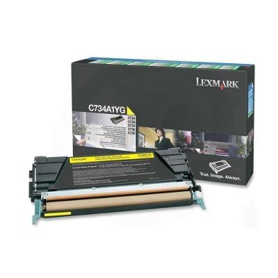 Toner Lexmark C734A1YG Amarelo para C734 C736 6.000 Páginas