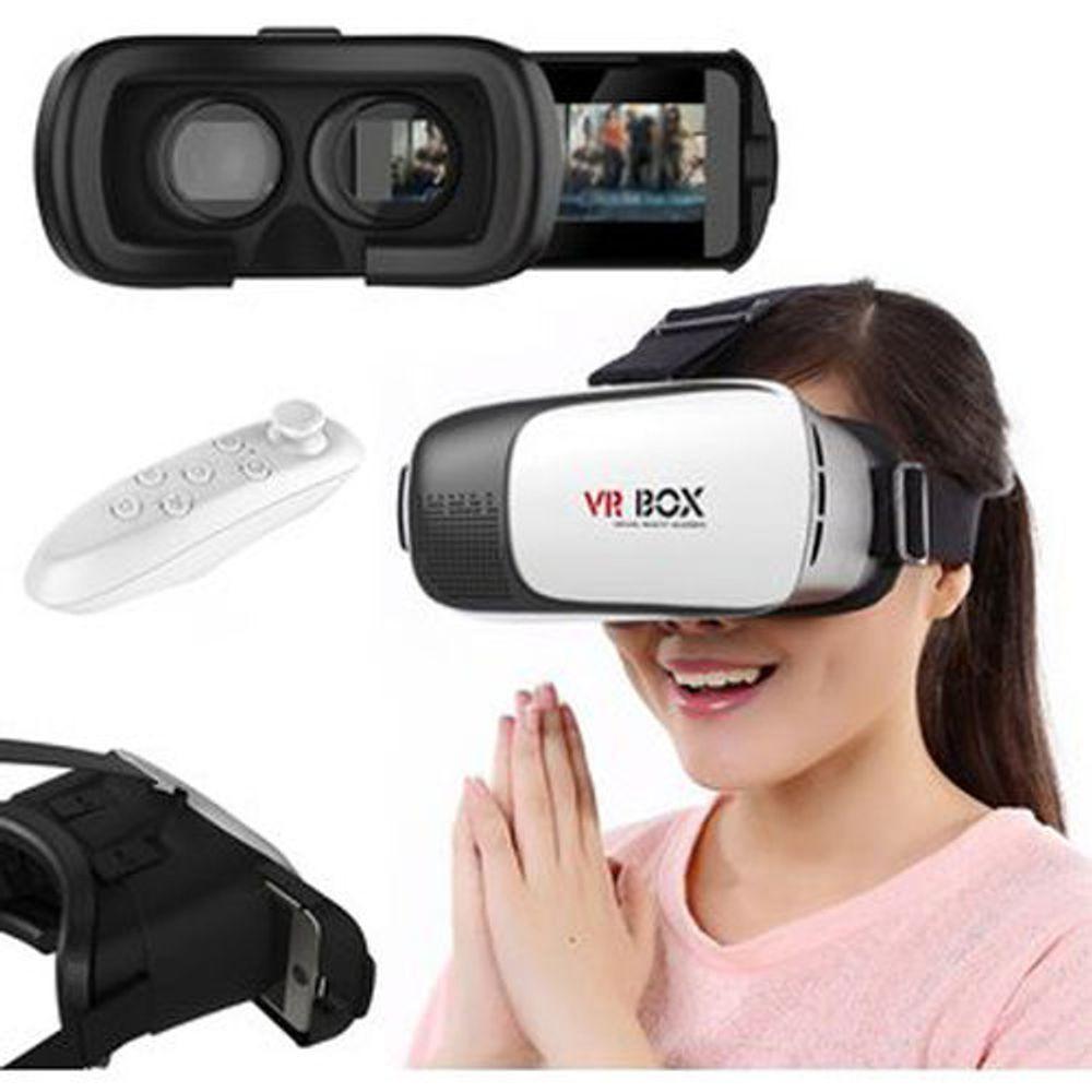 Óculos Vr Box Realidade Virtual 3d Android Ios Com Controle - 5