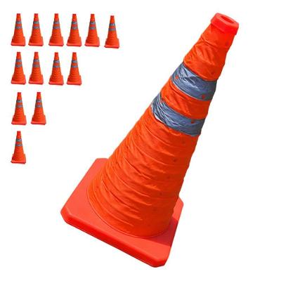 Kit 13 Cones Retráteis Viários SU-CONE1-1 70cm Dobráveis Laranja Leva Pro Pet