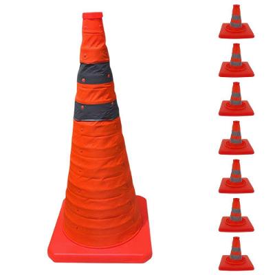 Kit 7 Cones Retráteis Dobráveis SU-CONE2-1 Laranja 40cm Leva Pra Malhar