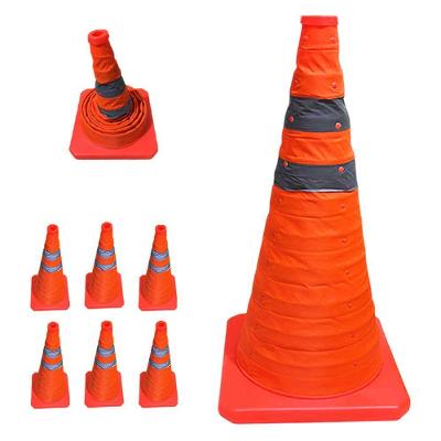 Kit 6 Cones Retráteis SU-CONE3-1 Faixas Refletivas Laranja Leva Pro Pet