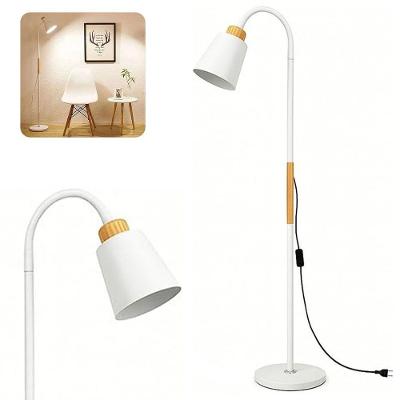 Luminária de Chão LPF001 Articulada Flexível E27 Bivolt Branco Leva Pra Malhar