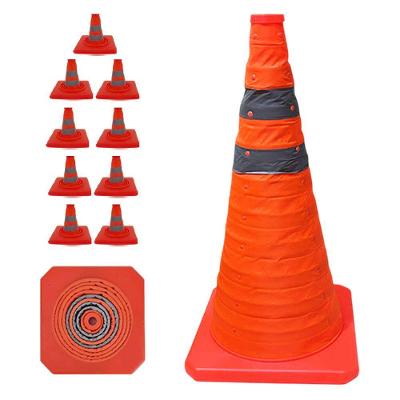 Kit 9 Cones Retráteis SU-CONE1-1 70CM Refletivos Laranja Leva Pra Malhar
