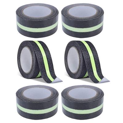 Kit 6 Fitas Antiderrapantes Adesivas SU-NOSA1 5CM Refletiva Externo Preto Leva Pra Malhar
