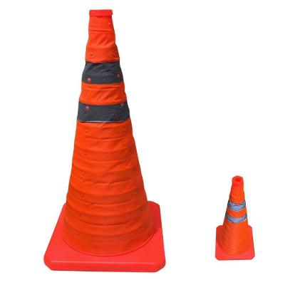 Cone de Sinalização Retrátil SU-CONE1-1 70cm Refletivo Laranja Leva Pra Malhar