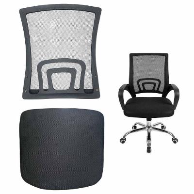 Conjunto Assento e Encosto de Cadeira Mesh Ergonômico Preto Leva Pra Casa